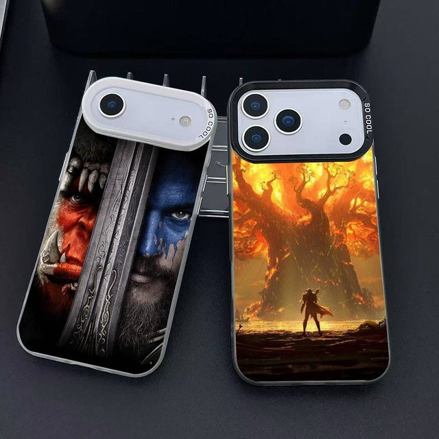 Weiche Silikon-Handyhülle im World of Warcraft Design für Apple iPhone 12 bis 17 Pro Max Plus, Multicolor - Bild 1