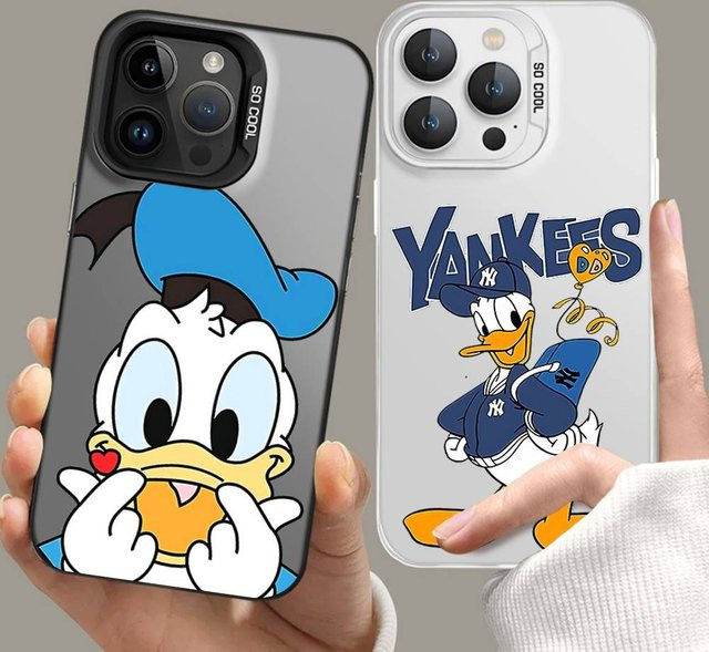 Mesuca Handyhülle mit Donald Duck Cartoon Design für iPhone 11 bis iPhone 17 Pro Max und weitere Modelle - Bild 1