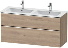 Duravit Waschtischunterschrank D-Neo in Eiche Marmor und Chrom, B/T/H: 128 x 46,2 x 62,5 cm - Bild 1