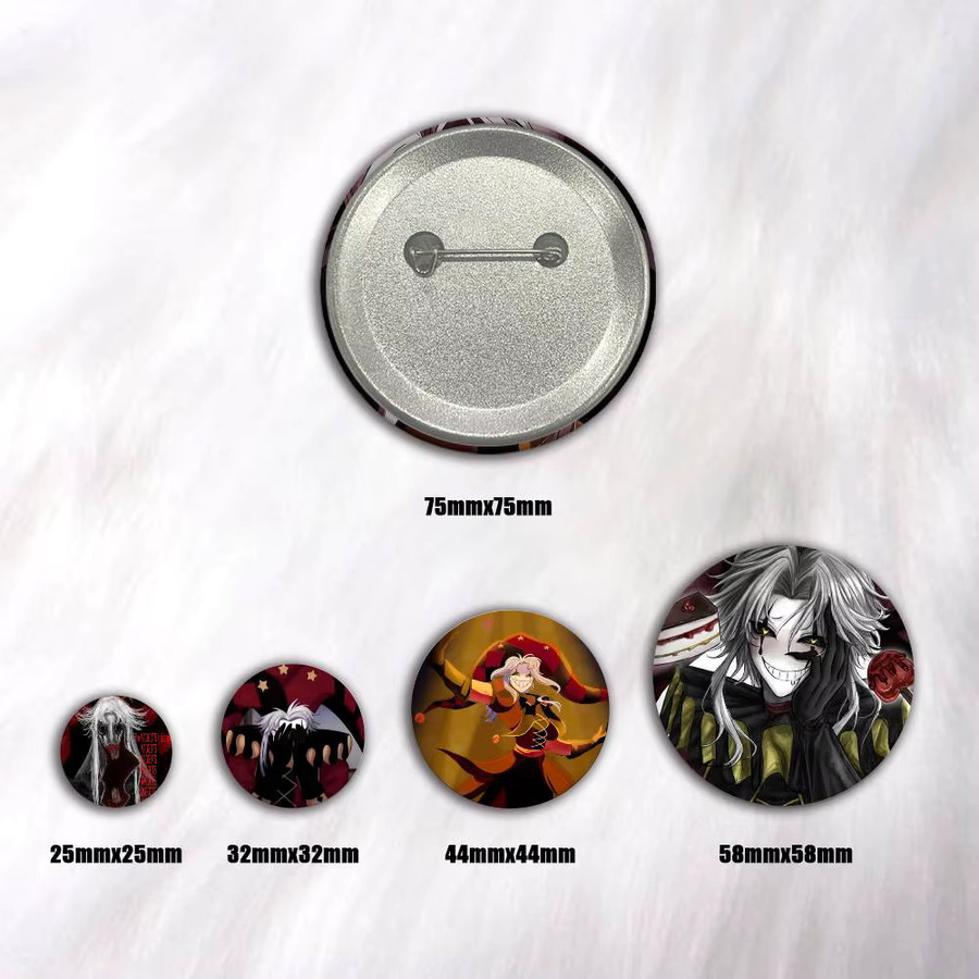Freak Circus Cosplay Abzeichen Pin, Weißblech Brosche, Metall, Bunt / Mehrfarbig - Bild 2