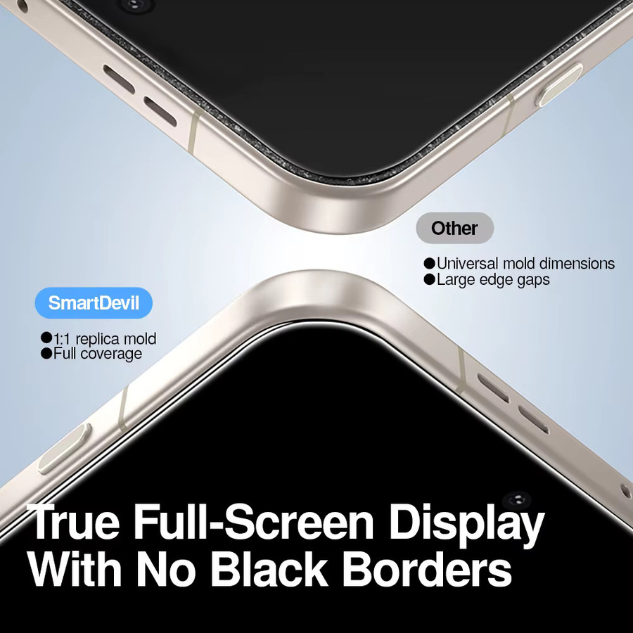SmartDevil Staubfreie Hartglasfolie für OnePlus 15 Ace 6 und OnePlus Ace 5 Pro, HD Displayschutzfolie in Transparent mit Anti-Fingerabdruck-Funktion - Bild 4