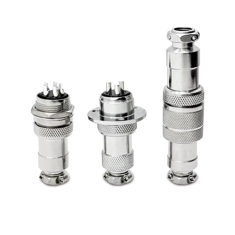 GX Aviation Rundsteckverbinder Set mit Stecker und Buchse in Silber für GX12 GX16 GX20 verschiedene Pin-Konfigurationen - Bild 5
