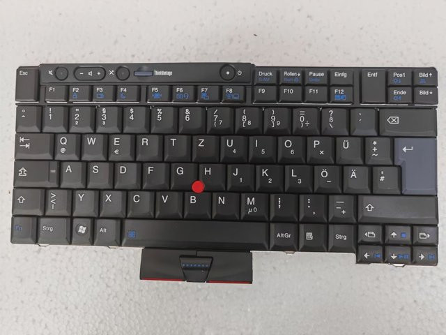Lenovo Tastatur in Schwarz mit deutschem QWERTZ-Layout für ThinkPad T410 T410i T410S W510 T510 T420 T400s T420s X220 X220I X220T ohne Hintergrundbeleuchtung - Bild 1
