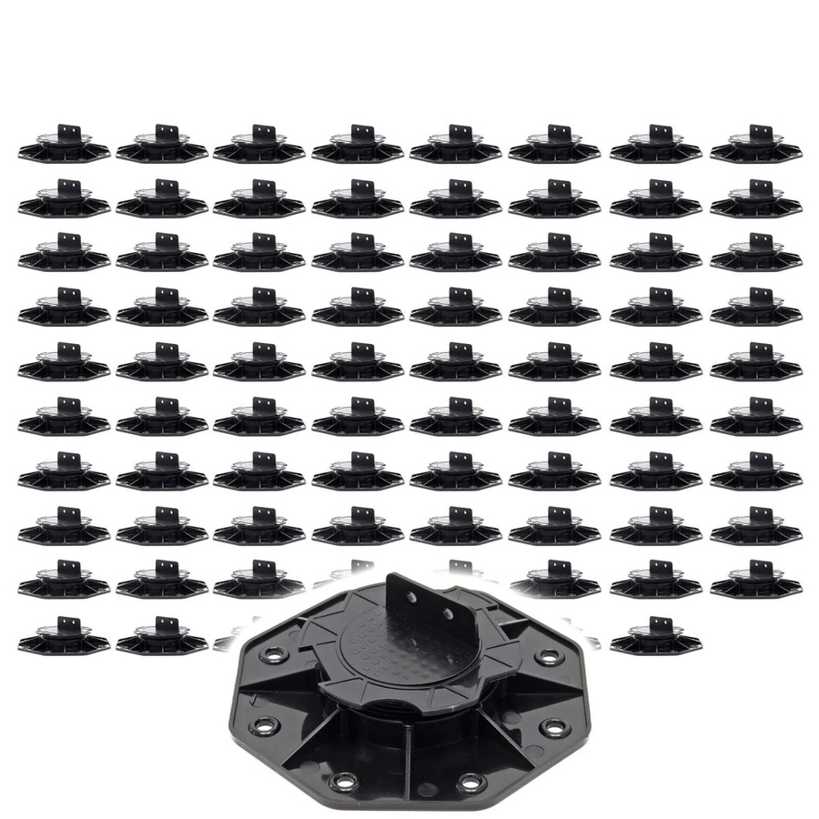 Xpotool Set 80 Stelzlager für Terrassen in Schwarz, höhenverstellbare Stellfüße für 18-28 mm, Tragkraft 2700 kg - Bild 2