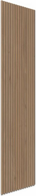 Denpanels Akustikpaneel Wandverkleidung Walnuss Natur auf Akustikfilz Schwarz, Breite: 60 cm, Höhe: 240 cm - Bild 1