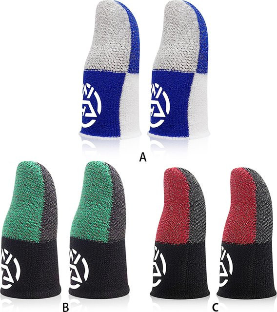 APWIKOGER Mobile Gaming Finger Sleeves in Grün, atmungsaktive und schweißfeste Daumenhandschuhe mit Nachtlicht-Funktion für PUBG und Action-Games - Bild 1
