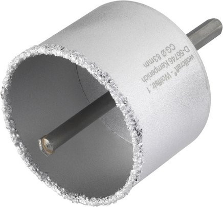 Wolfcraft Bohrkranz mit Hartmetallspitze in Silber, Durchmesser: 83 mm - Bild 1