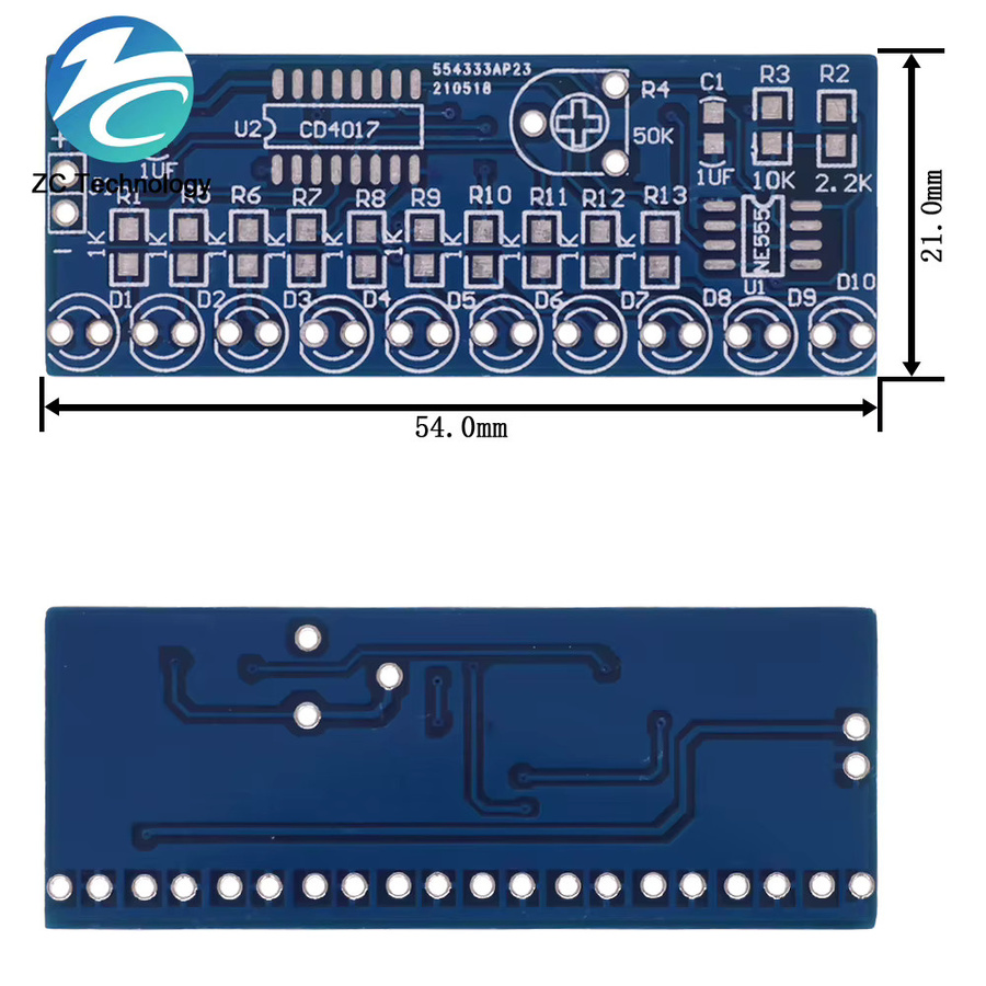 DIY Elektronik-Bausatz LED Flow Licht mit NE555 und CD4017 Kit - Bild 3