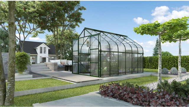 Vitavia Gewächshaus Diana 9900 Smaragd mit Fundament aus Aluminium und Polycarbonat, 9,9 m² - Bild 1