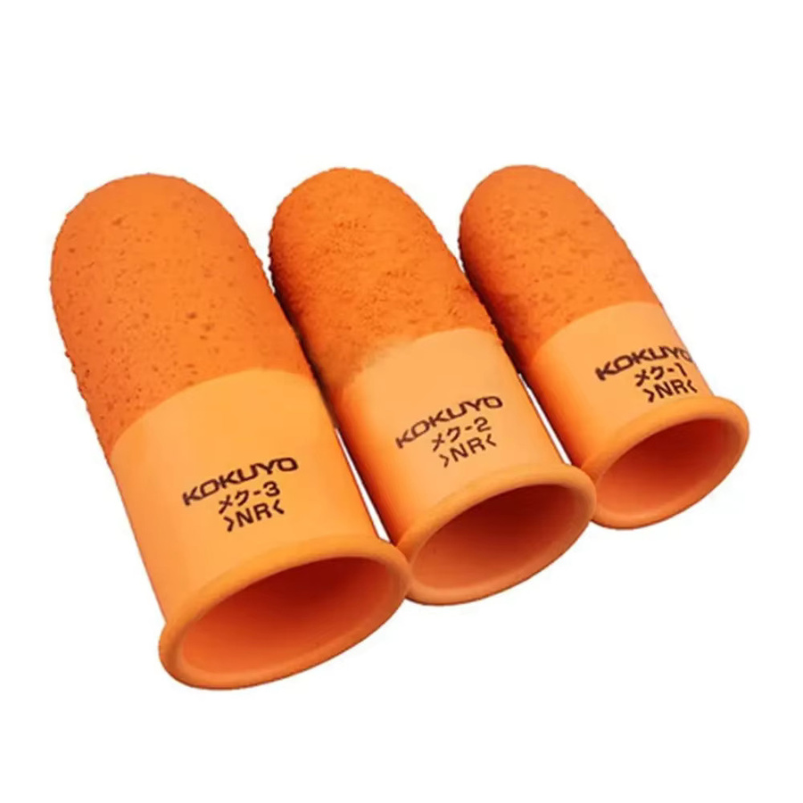 OAKCHARM Rutschfeste Fingerlinge in Orange als Mehrzweck-Fingerschutz zum Nähen und Zählen - Bild 2