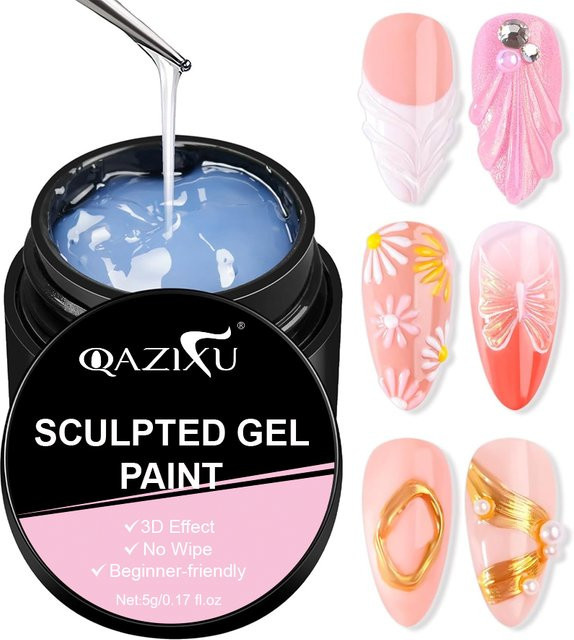 QAZIXU 3D Gel Nail Art Sculpting Gel, Glänzend - Bild 1