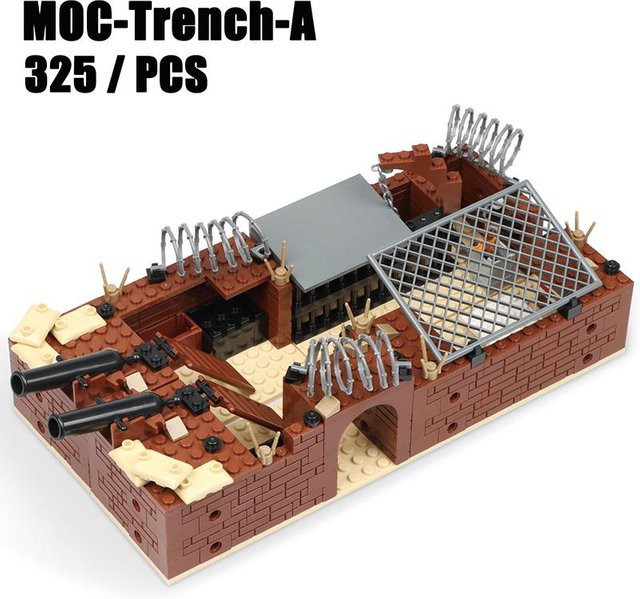 Militär Schützengraben-Bunker-Verteidigungsbasis, Modellbau-Bausatz, ab 6 Jahren - Bild 1