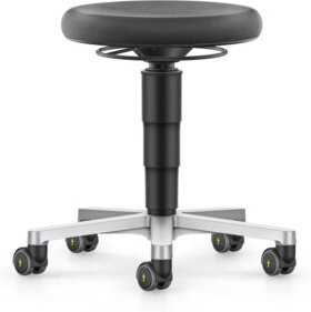 bimos ESD Hocker Supertec mit Rollen, schwarz, Sitzhöhe: 45,0 - 65,0 cm - Bild 1
