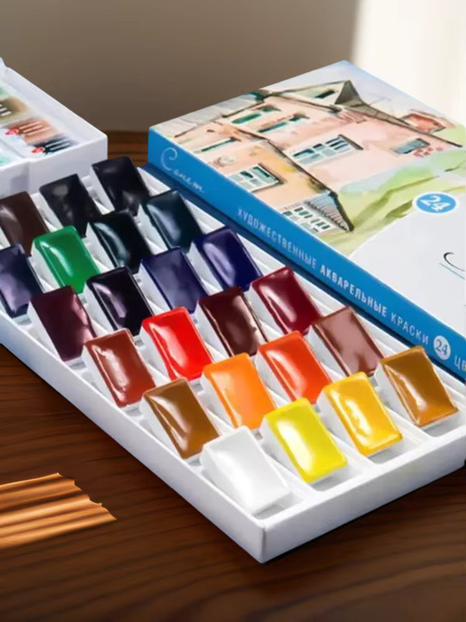 Conem Sonnet Aquarellfarben Russland Weiße Nächte Set in Mehrfarbig mit 24 Farben für Künstler und Studenten - Bild 5