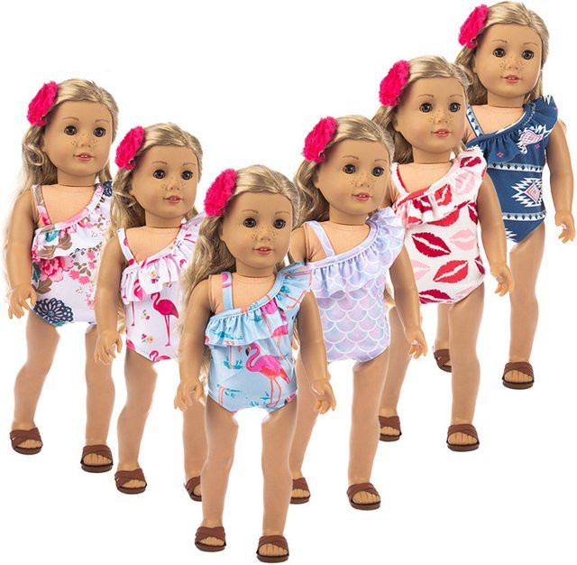 dearbei Badeanzug-Set für 18 Zoll Babypuppen, Puppenkleidung, Zubehör - Bild 1