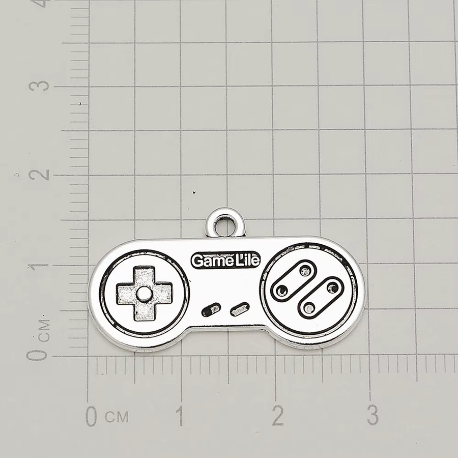 Fezrgea Anhänger, Antik Silber, Gamepad, 16x30mm, Unisex - Bild 4