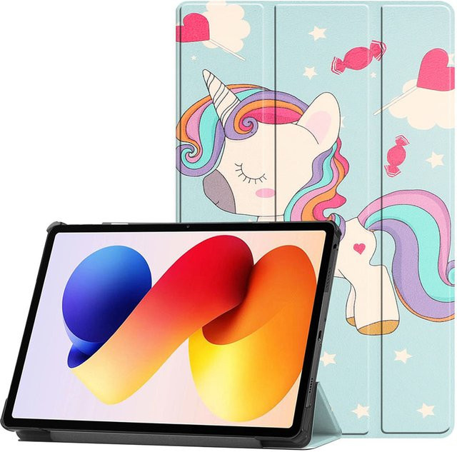 Techsuit FoldPro Unicorn Schutzhülle für Xiaomi Redmi Pad 2 Pro, Mehrfarbig - Bild 1