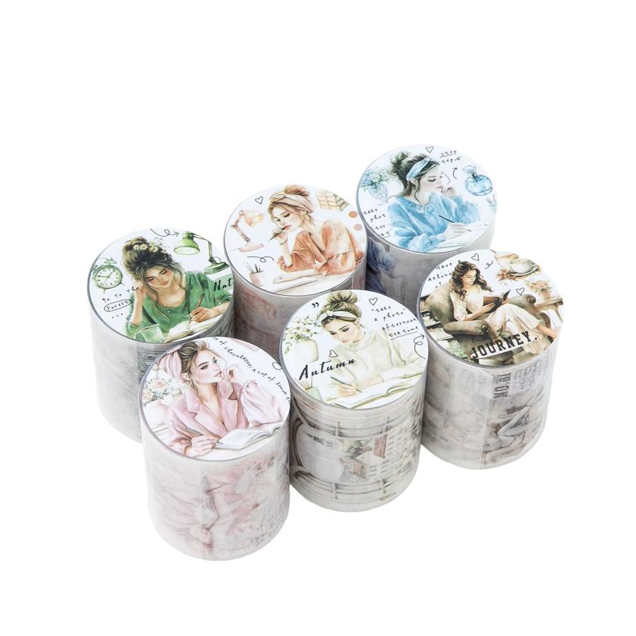 6er Set dekoratives PET-Klebeband in Multicolour für Sammelalben und Bastelarbeiten - Bild 2