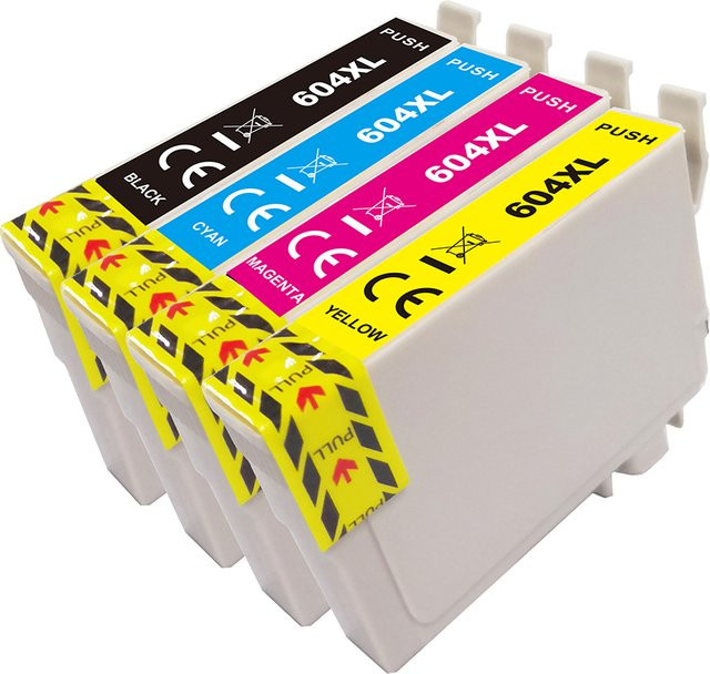 EP 604XL Kompatible Tintenpatronen für Epson Europäische Version, Mehrfarbig, passend für XP-2200, XP-3200, XP-4200, WF-2910DWF und WF-2950DWF - Bild 1