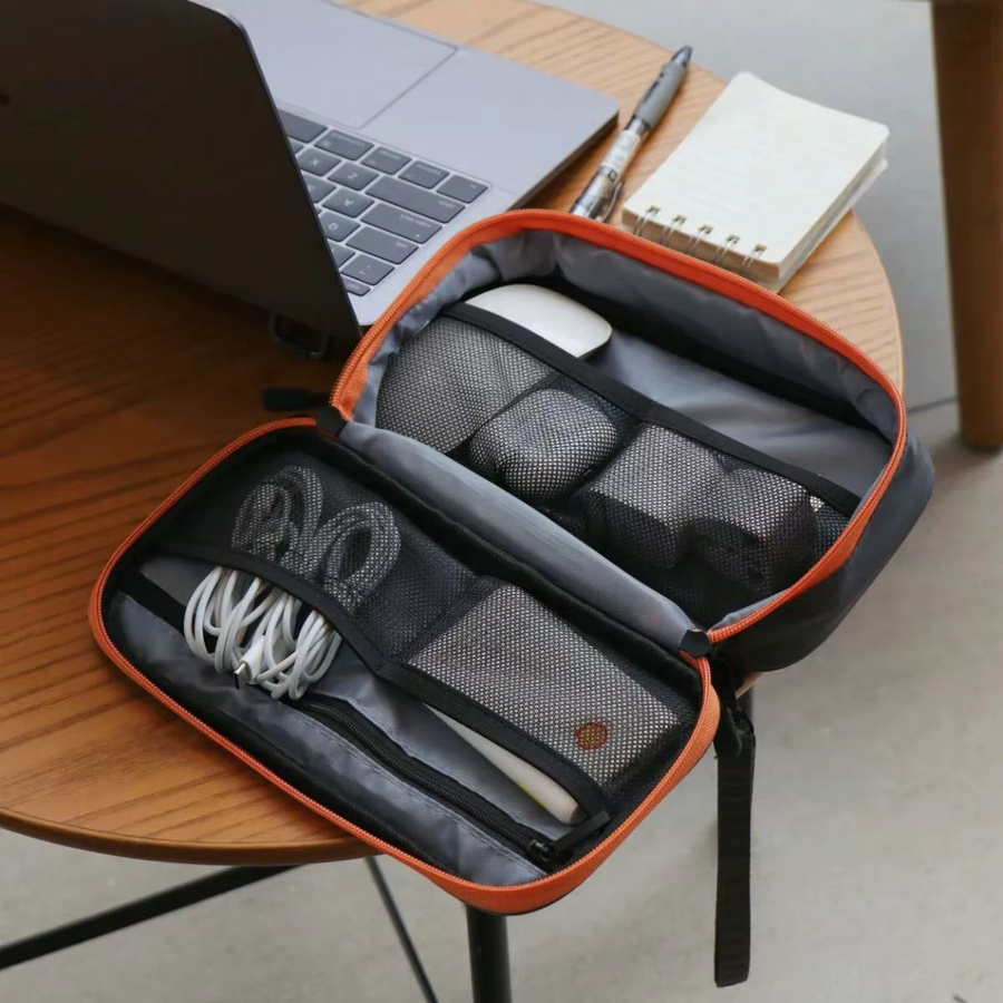 ValueWin Reise-Kabelorganizer und USB-Ladegerät-Aufbewahrungstasche aus Stoff in Grau, B/H: 23,5 x 12,0 cm - Bild 4
