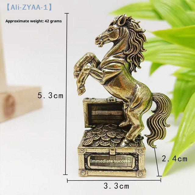 JETTING Pferd Statue Sternzeichen Ornament aus Messing in Gold für Feng Shui und Home Decor - Bild 1