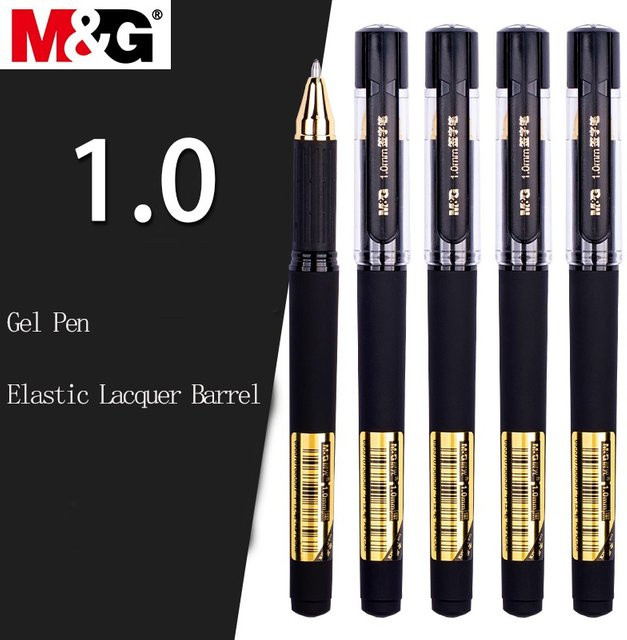 M&G Gelstift mit 1,0 mm Spitze in Schwarz für ein glattes Schreibgefühl mit austauschbaren Nachfüllungen - Bild 1