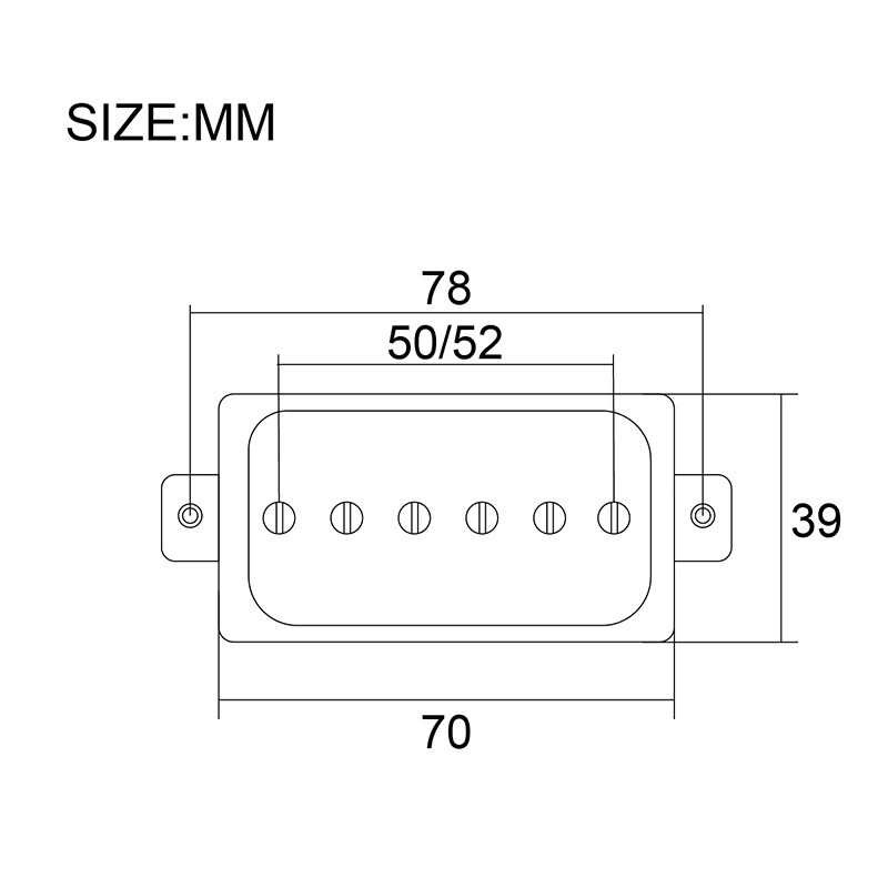 GETMUSIC Alnico 5 LP Style Single-Coil-Tonabnehmer und Humbucker mit weißer Kupfer-Baseplate, 50/52 mm, in Chrom, Gold oder Schwarz - Bild 3