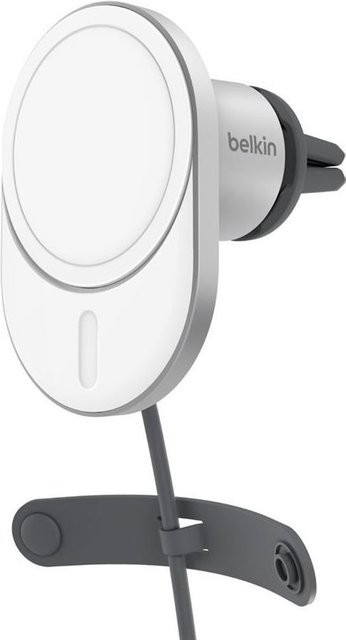 Belkin BoostCharge Pro Magnetische Kfz-Halterung mit Qi2-Standard für induktives Laden mit 15 Watt in Grau - Bild 1