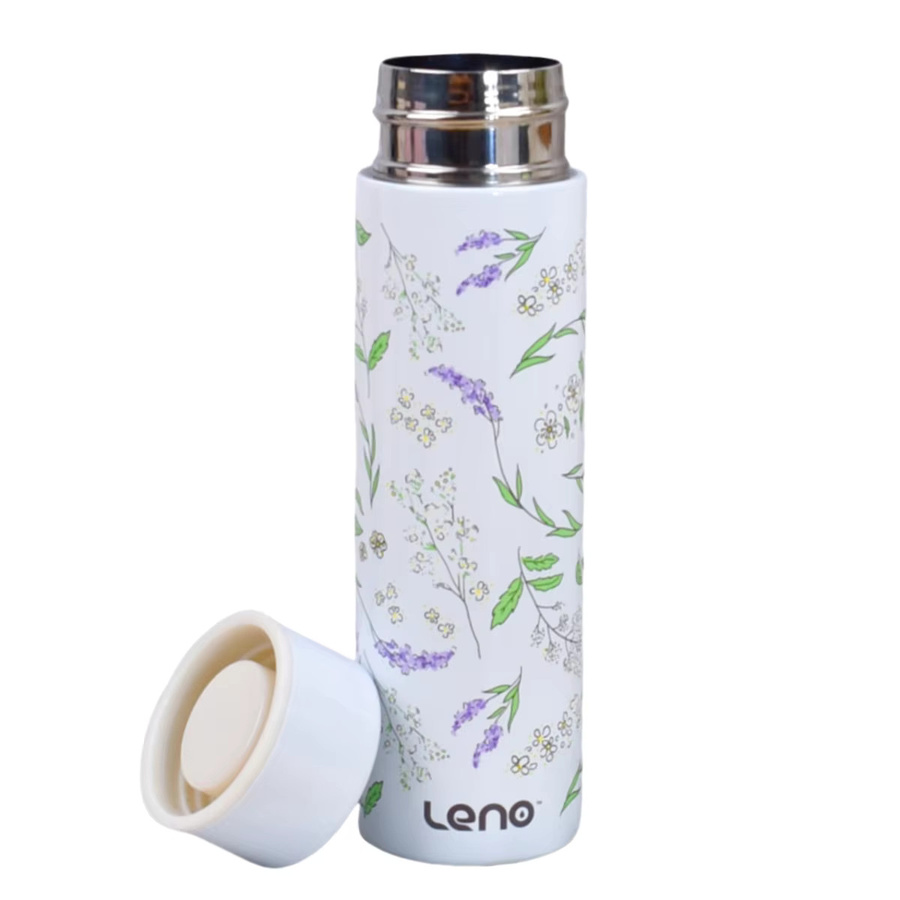 Leno Edelstahl-Thermo-Wasserflasche in Pink, 150 ml isolierter Mini-Thermosbecher für Tee und Kaffee - Bild 2