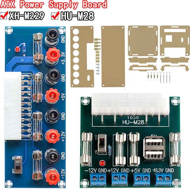 Si Tai&SH XH-M229 ATX Netzteil Adapter Board für Desktop PC Chassis mit 24-Pin Ausgang Terminal - Bild 1