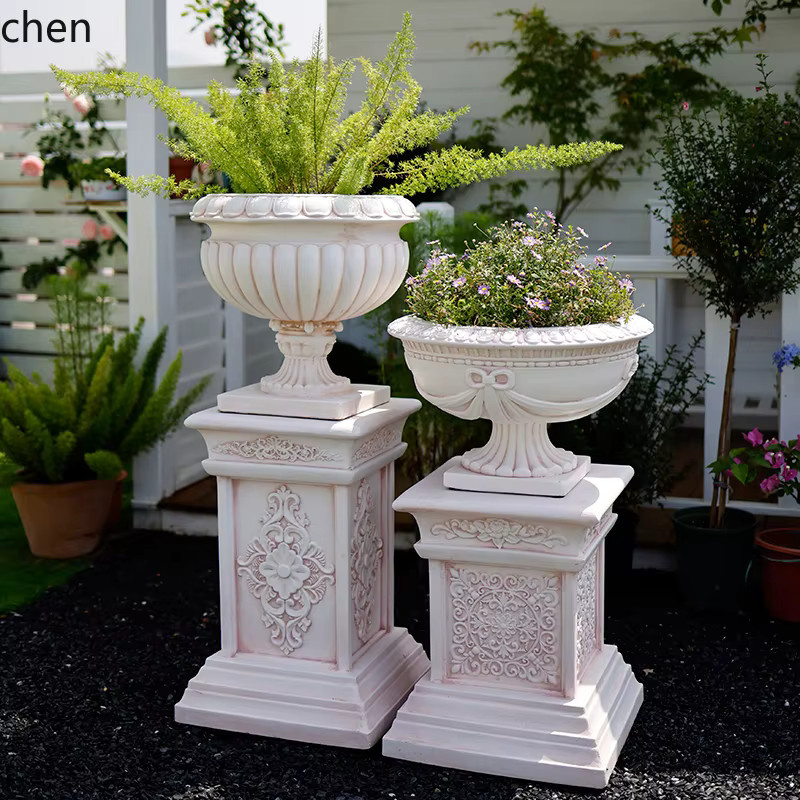 Dekorative CZ Gartenornamente aus Gips in Weiß für Hochzeit und Outdoor-Dekoration - Bild 2
