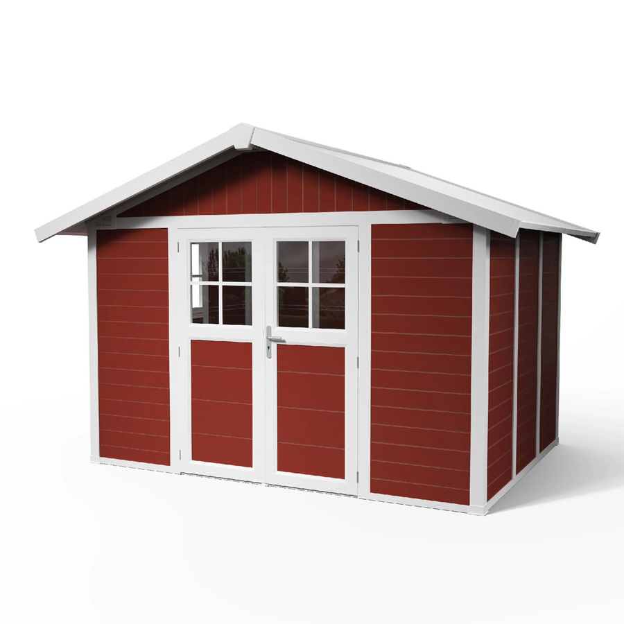 Grosfillex Gartenhaus Deco aus Kunststoff in Rot mit 7,5 m2 Stellfläche - Bild 2