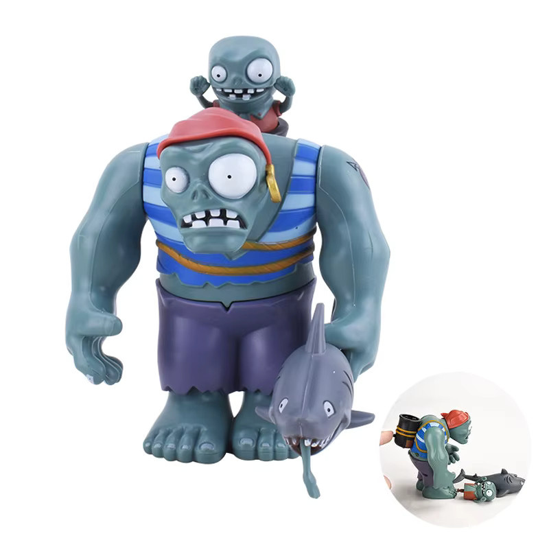 SHI JI YI GAO Plants vs. Zombies Actionfigur Tiefsee Pirat Riesenzombie Modellpuppe in Mehrfarbig - Bild 3