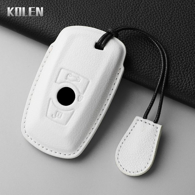 KOLEN Echtleder Schlüsselhülle für BMW 1 3 5 7 Serie sowie X1 X3 X4 X5 X6 Remote Key Case Cover - Bild 1