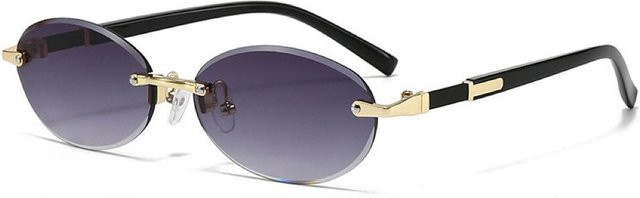 Dote Sonnenbrille, randlos, oval, Unisex, grau, Kunststoff - Bild 1