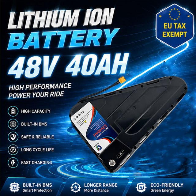 Lithium-Ionen-E-Bike-Akku 48V 20-40Ah in Schwarz für Mountainbikes und Motoren von 500W bis 3000W - Bild 1