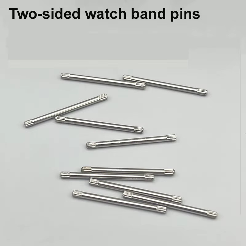 Uhrenarmband-Verbindungsstift Edelstahl, Silber, 1,0/1,2 mm dick, doppelt gerändelt - Bild 3