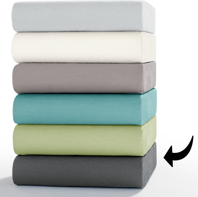 Dreamtex Aloe Vera Jersey-Spannbetttuch aus Baumwolle, B/T/H: 140 x 150 x 200 cm - Bild 1