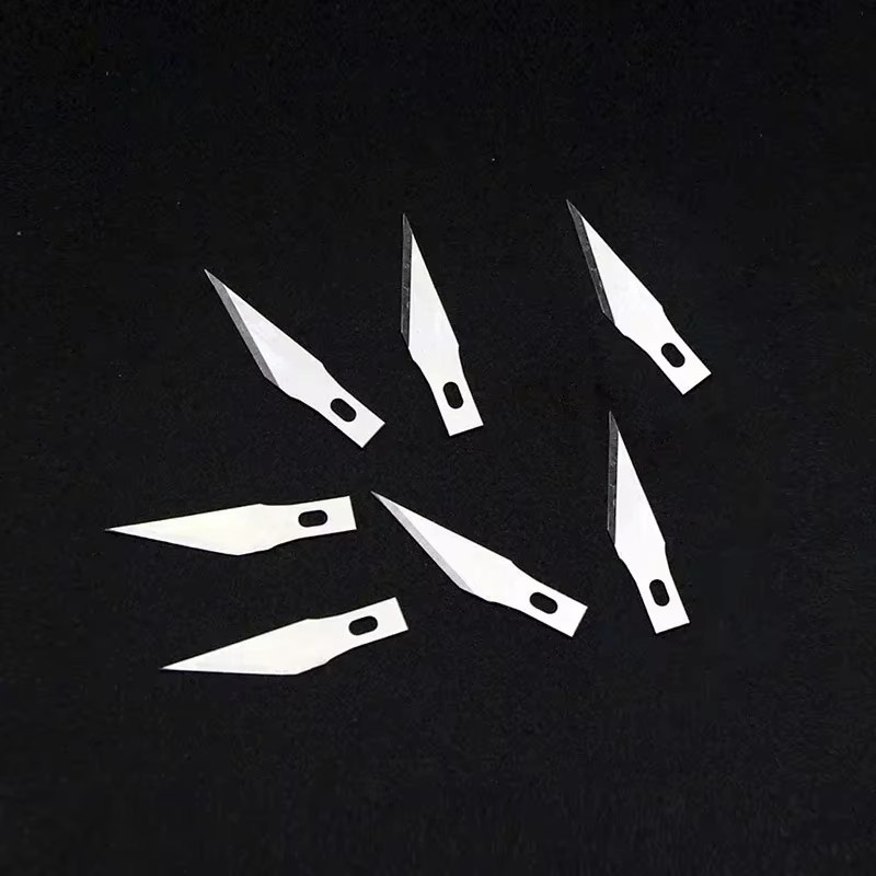 Skalpell Klingen Typ #10 aus Edelstahl in Silber für Holz Schnitzwerkzeuge und DIY Skulpturen 50 Stück - Bild 3