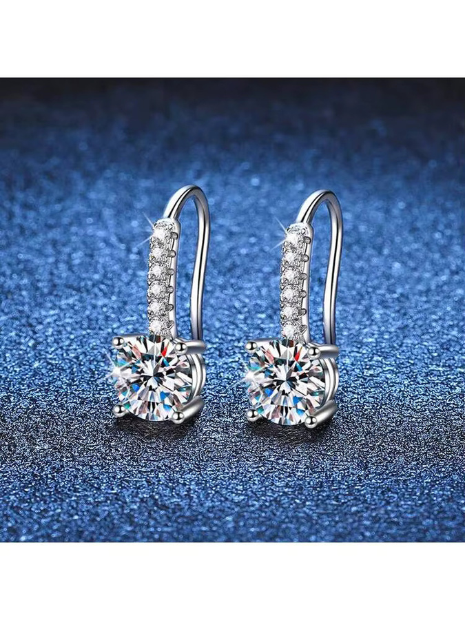 JoiasHome Tropfenohrringe, Moissanit, 925 Silber, Damen - Bild 3