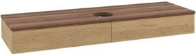V&B Waschtischunterschrank Antao mit Frontstruktur in Walnut und Honey Oak, B: 160 cm, T: 50 cm - Bild 1