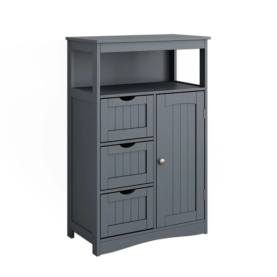 Vicco Midischrank Bianco in Grau und Weiß, modern und matt, B/T/H: 56 x 29,2 x 86,5 cm - Bild 2
