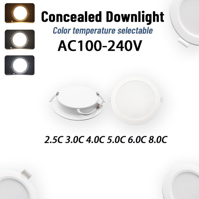 15er Set Gatetop LED Einbau Downlights in Weiß mit 3 Farbmodi für AC100-240V - Bild 1