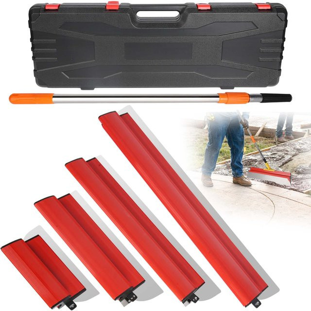HGTUGO Edelstahl-Schaber-Set mit ausziehbarem Griff in Rot für Tapetenentfernung, Dichtungs- und Verputzarbeiten - Bild 1