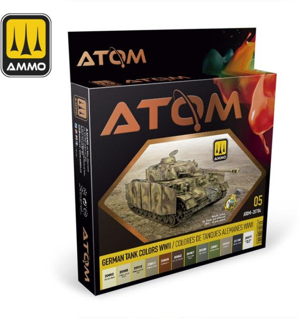 AMMO by MIG Jimenez ATOM-German Tank Colors WWII, Bunt / Mehrfarbig - Bild 1