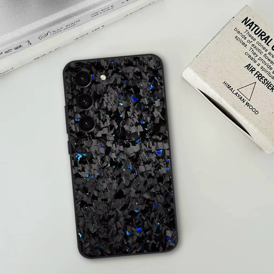 Carbon Forged Carbon Fiber Handyhülle für Samsung Galaxy S21 S22 S23 S24 S25 S26 Ultra FE Plus A52S Soft Cover in Schwarz - Bild 4