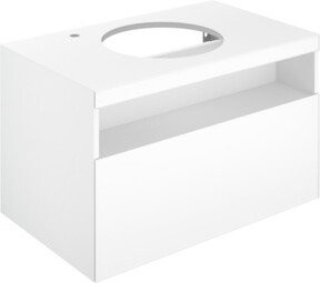 Keuco Waschtischunterschrank Stageline in Weiß mit LED-Beleuchtung und Soft-Close-Türen, B/T/H: 80 x 49 x 49 cm - Bild 1