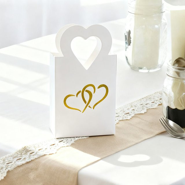 Weiße DIY-Geschenkboxen aus Papier für Hochzeiten und Weihnachtsfeiern - Bild 1