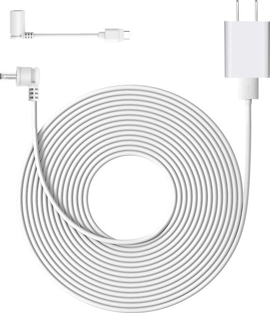 Ring Outdoor-Ladekabel für Stick Up Cam Akku und Spotlight Cam Akku HD-Kamera, USB-C auf USB-A, Weiß, Länge: 7,6 m - Bild 1