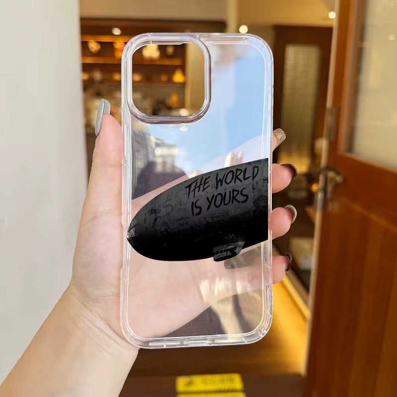 World Is Handyhülle Dein Raumschiff für iPhone 17 16 15 14 13 12 11 Pro Max Plus X XR Airbag Sturzsicher Transparent - Bild 3